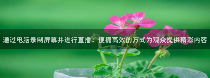 蓝鲸ios直播：通过电脑录制屏幕并进行直播：便捷高效的方式为观众提供精彩内容
